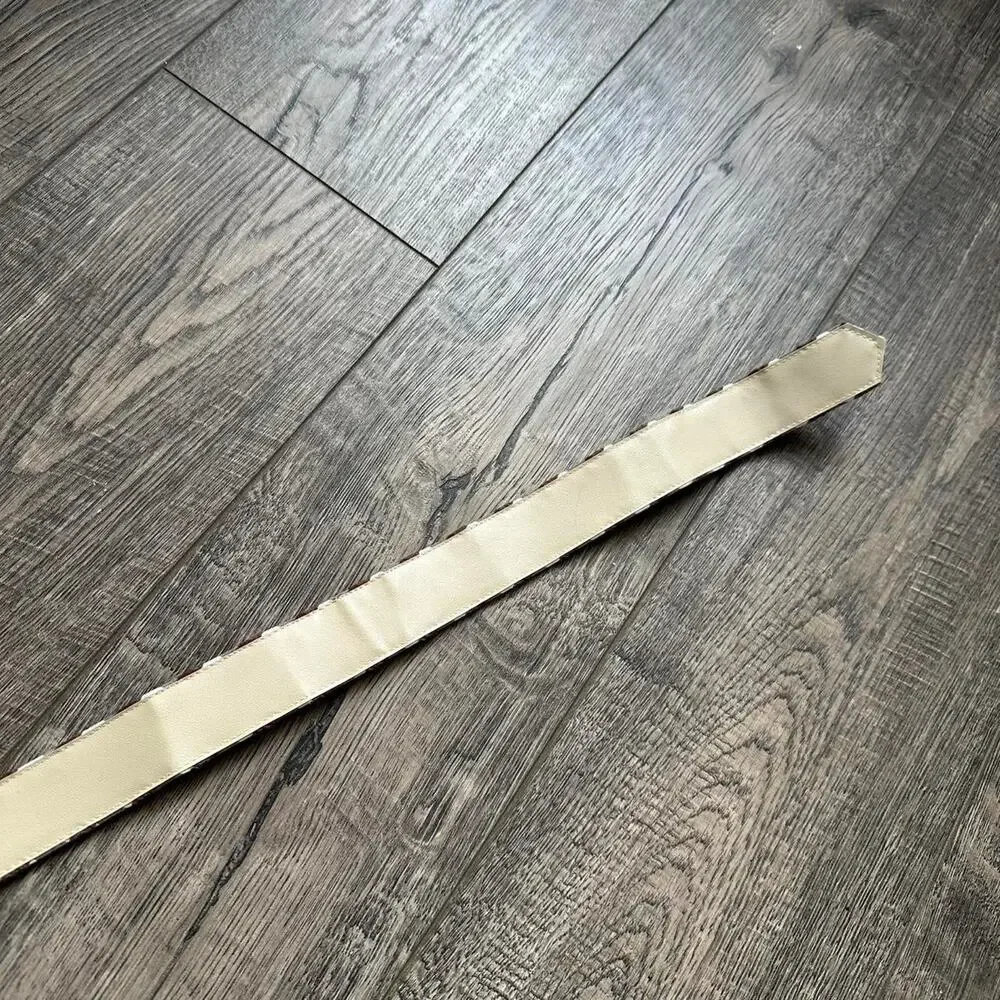 Vintage Y2K Plaid Gingham Brown Tan Canvas Strap Belt